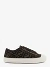 Fendi Women Embroidered Nylon Blend Dominio Sneakers In Green