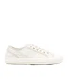 Fendi Chunky Sole Low-top Canvas Sneakers In White