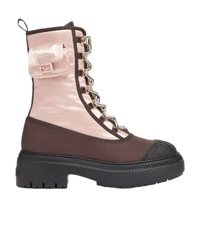 FENDI FENDI LACE-UP BIKER BOOTS