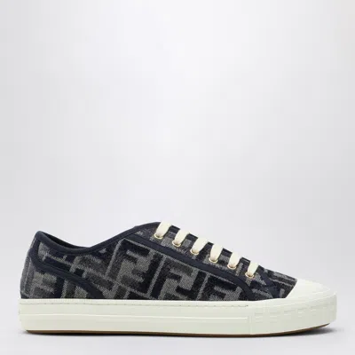 Fendi Domino Low Top Denim Ff Blue Sneaker Women