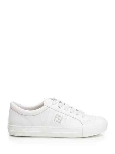 Fendi Valentino Garavani Multicolor Fabric And Mesh True Act Sneakers In White