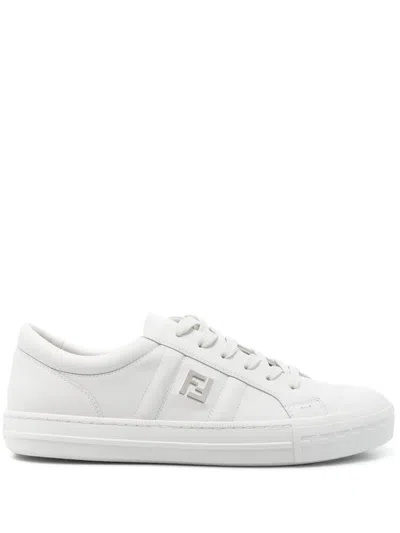 Fendi Valentino Garavani Multicolor Fabric And Mesh True Act Sneakers In White