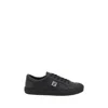 Fendi Domino Leather Low-top Sneakers In Black