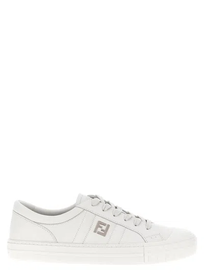 Fendi Valentino Garavani Multicolor Fabric And Mesh True Act Sneakers In White