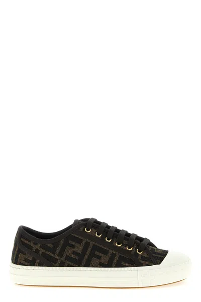 Fendi 'domino' Sneakers In Black