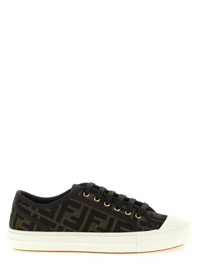 Fendi 'domino' Sneakers In Black