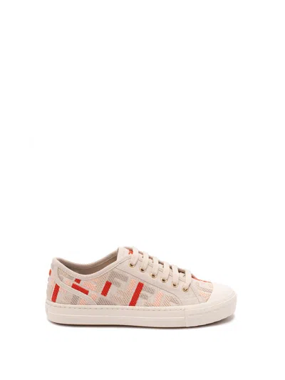 Fendi Domino Sneakers In Gold