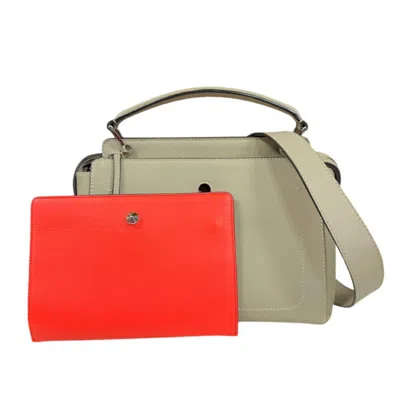 Pre-owned Fendi Dotcom Beige Leather Shoulder Bag ()