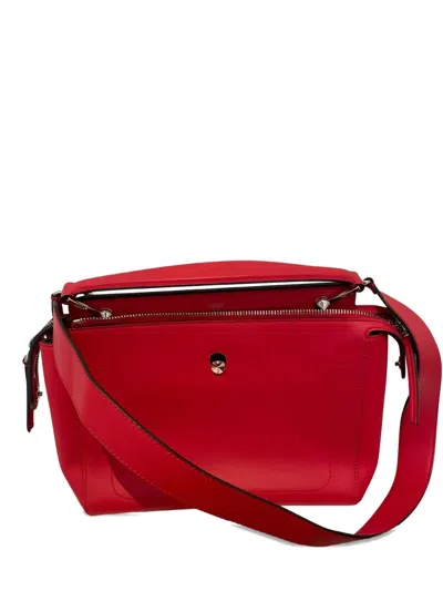 Pre-owned Fendi Dotcom Shoulder Bag In Red
