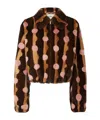 Fendi Dots Brown Mink Jacket In Brown