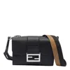 Fendi Double Baguette Crossbody Bag In Black