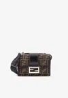 Fendi `double Jacquard Ff 19` Flap Bag In Brown