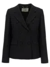 Fendi Black Wool Blend Blazer