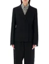 Fendi Black Wool Blend Blazer In Black