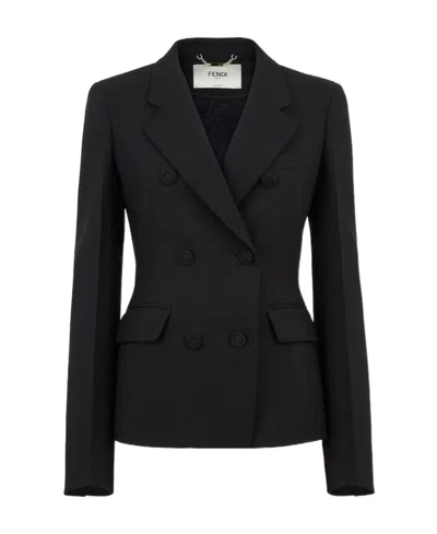 FENDI FENDI DOUBLE-BREASTED BUTTONED JACKET