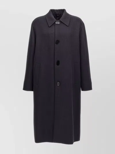 FENDI VIRGIN WOOL SINGLE BREASTED COAT