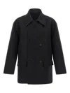 Fendi Felt Wool Coat Coats And Trench Coats Gray In Gray