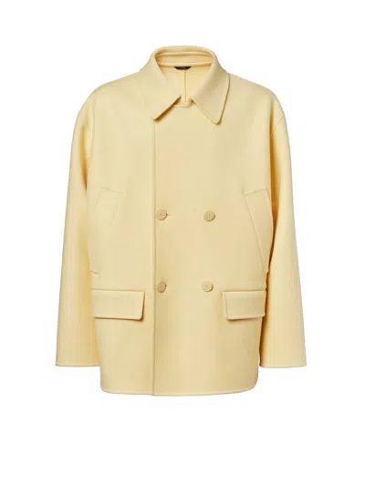 FENDI DOUBLE-BREASTED WOOL COAT