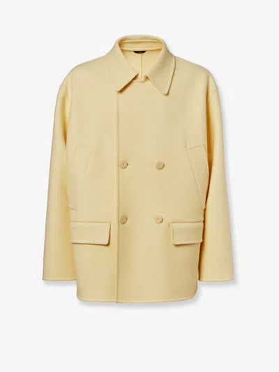 FENDI DOUBLE-BREASTED WOOL COAT