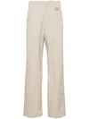 Fendi Double Coated Pants In Beige