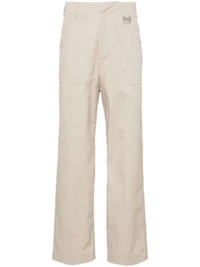 Fendi Double Coated Pants In Beige