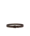Fendi Ff Reversible Belt In Brown