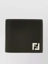 Fendi Ff Leather And Canvas Brown Bi-fold Wallet Men