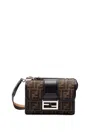 Fendi `double Jacquard Ff 19` Flap Bag In Brown