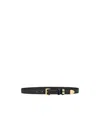 Fendi Double Ring Square Buckle Waist Belt In Black