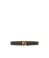 Fendi Reversible Ff-pattern Belt In Black