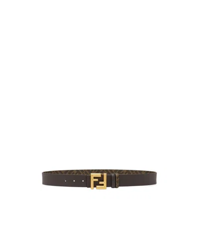 FENDI FENDI FF BUCKLED ROUNDED REVERSIBLE BELT