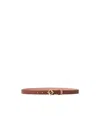 Fendi Brown And Pink Leather Reversible Belt In Brown