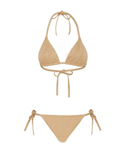 Fendi Double-sided Bikini In Nude