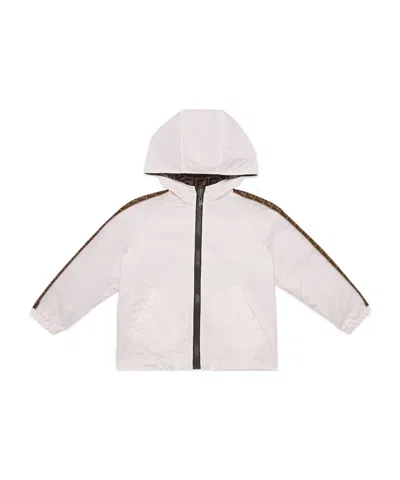 Fendi Babies' Double-sided Jacket In White