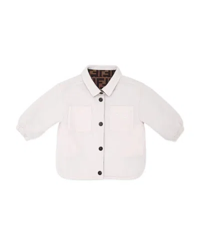 Fendi Double-sided Shirt Jacket In White