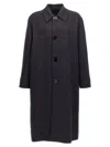 Fendi Cappotto In Misto Lana Antracite Uomo In Gray