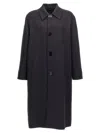 Fendi Cappotto In Misto Lana Antracite Uomo In Blue