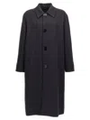 Fendi Cappotto In Misto Lana Antracite Uomo In Blue