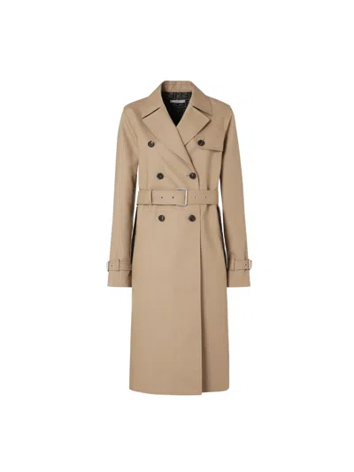 Fendi Double-breasted Belted Trench Coat In Neutral