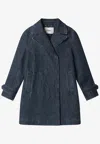 Fendi Double-breasted Denim Jacket In Blue