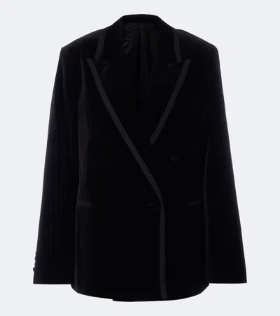 Fendi Double-breasted Velvet Blazer In Multi