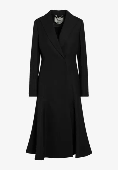 Fendi Double-breasted Wool Coat In Blue