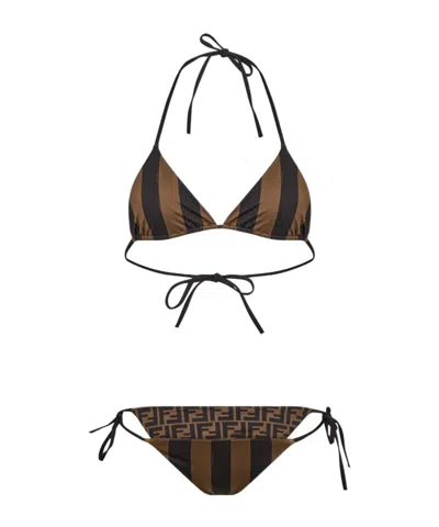Fendi Double-sided Bikini In Animal Print