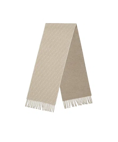 Fendi Double-sided Jacquard Scarf In Brown