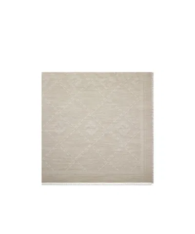 Fendi Dove Gray Silk And Wool Shawl