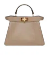 Fendi Dove Grey Leather Bag In Neutral
