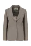 Fendi Giacca In Misto Mohair Tortora Donna