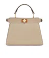 Fendi Dove Grey Padded Nappa Leather Bag In Brown