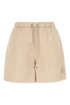 Fendi Grey Elastic Waistband Polyester Shorts In Toffee