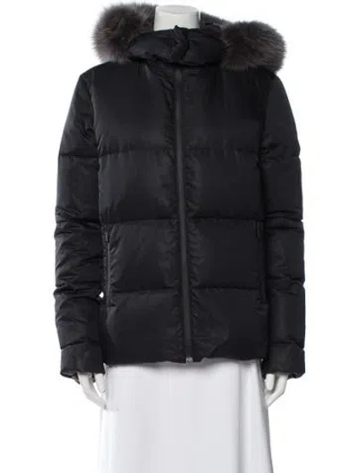 Pre-owned Fendi Down Jacket In Black
